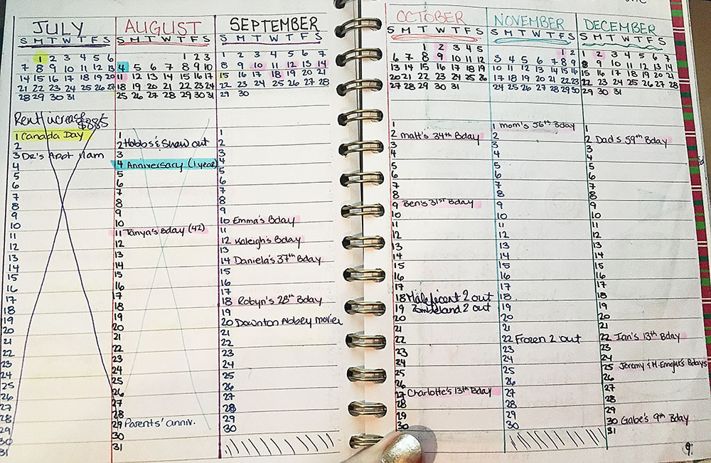 Bullet Journal Future Log